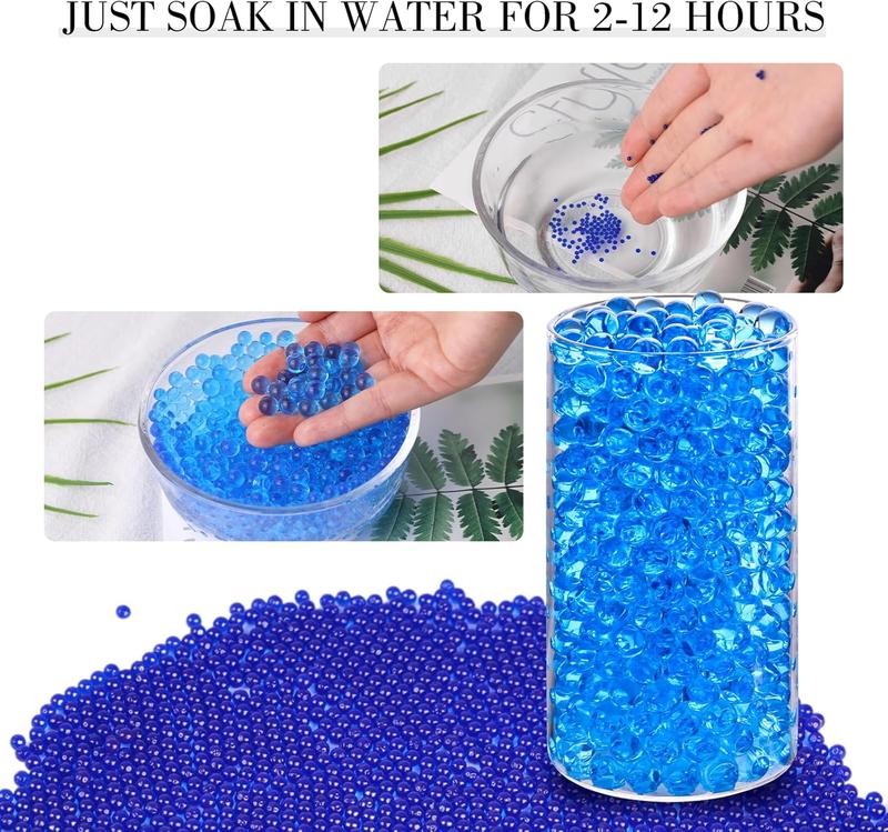 15000 count Blue Vase Fillers,  Beads Gel Beads for Floating Pearls Candle Vase Fillers