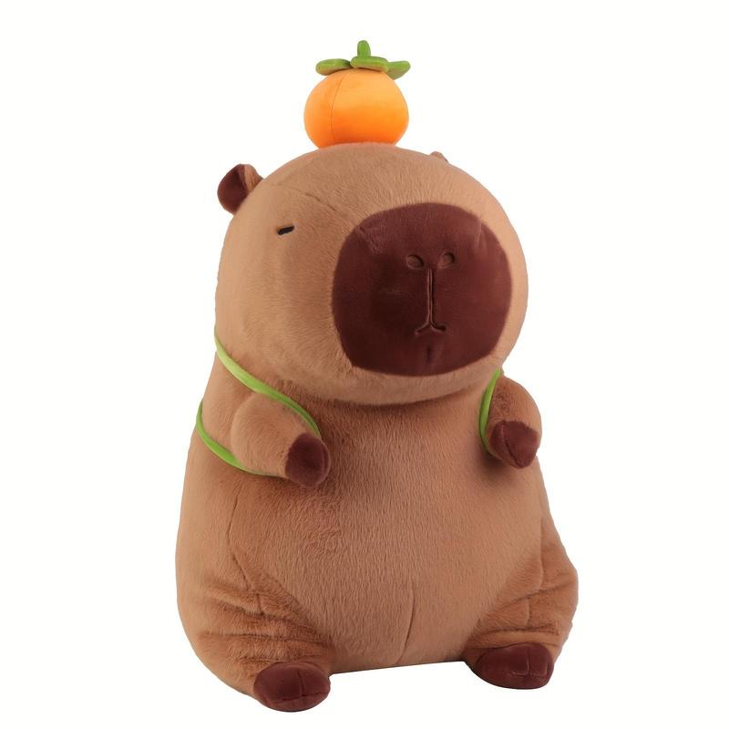 Capybara Plush Toy, Adorable Simulation Plush Toy, Cute Stuffed Animal With Turtle Backpack, Birthday Gift For Boys And Girls