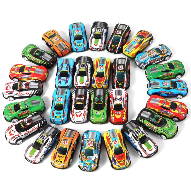 Pack Pull Back Cars for Kids, Mini Vehicles Toy Bulk Party Favor Race Cars Toys