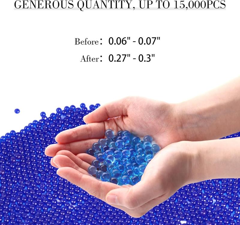 15000 count Blue Vase Fillers,  Beads Gel Beads for Floating Pearls Candle Vase Fillers