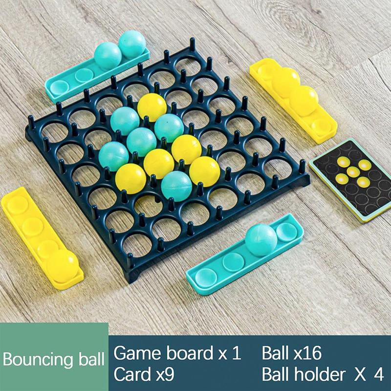 Table Jumping Ball Toy, Bounce Ball Board Game Toy with Paper Box, Funny Jumping Ball Tabletop Game, Parent-child Interaction Games, Party Game Props