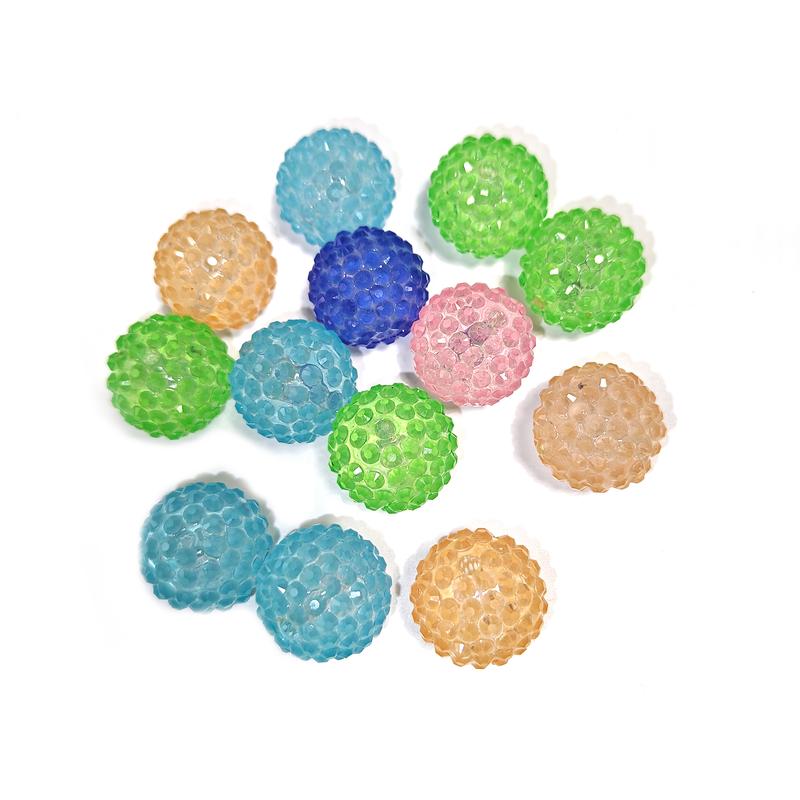 Colorful Rhinestone Beads Round Spacer Beads for Jewelry Bracelet Necklace Pen Bag