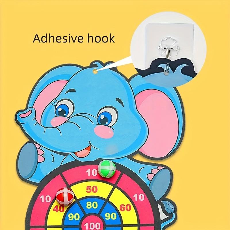 Children's Elephant Sticky Ball Board, Cartoon Pattern Ball Toy, Parent-Child Interactive Throwing Target Ball Toy, Indoor And Outdoor Safe Classic Board Game For Kids