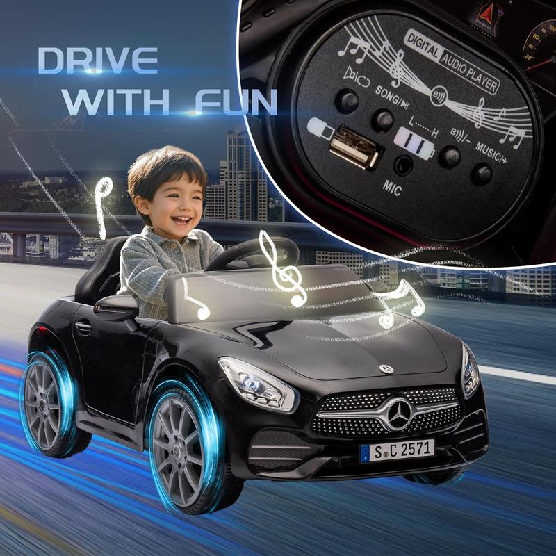 Licensed Mercedes-Benz CLS 350 12V Electric Ride-On Car for Kids with Parental Control, Bluetooth, LED Lights, and Four-Wheel Suspension, for Kids Aged 2 to 4 Years.