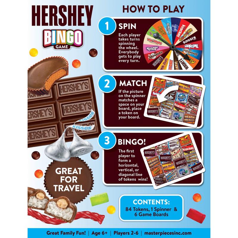 MasterPieces - Hershey's - Officially Licensed Bingo Game for Kids and Families