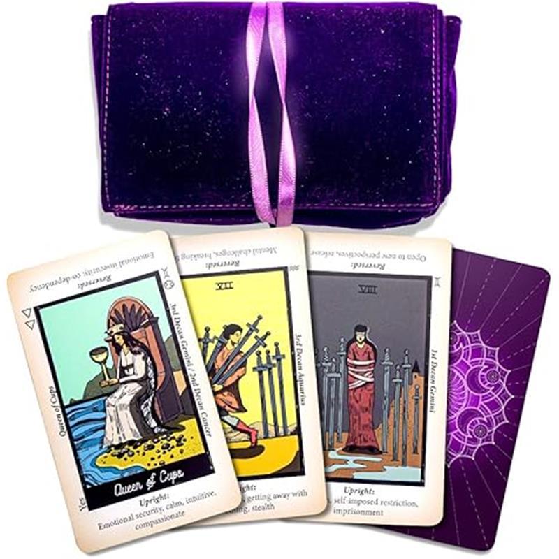 Tarot Cards for Beginners - Tarot Deck -Tarot Cards with Meanings On Them - Includes Tarot Wrap for Deck Storage