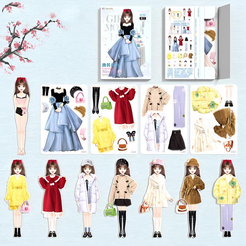 Magnetic Dress Up Paper Dolls for Girls Ages 4-7,Pretty Princess Game Paper Dolls Dress Up Toys for Nurturing Creativity and Imagination（Princess RuoTong）