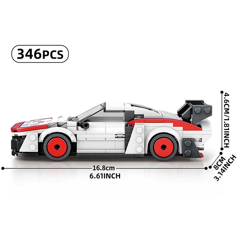 Race Car Building Blocks, 346pcs box Race Car Model Building Blocks, Creative Blocks Building Toy for Adults, Home Decoration Series Building Blocks