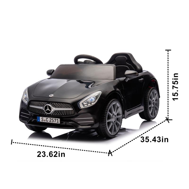 Licensed Mercedes-Benz CLS 350 12V Electric Ride-On Car for Kids with Parental Control, Bluetooth, LED Lights, and Four-Wheel Suspension, for Kids Aged 2 to 4 Years.