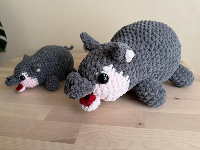 Moo Deng Baby Hippo Crochet, Screaming Hippo Crochet