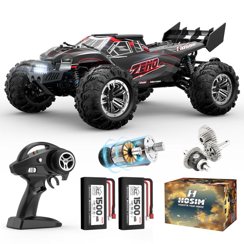 Hosim 1:10 RC Cas for Adults and Kids, High Speed Large RC Truck 48+ KMH, 4X4 Off-Road All Terrains Waterproof Remote Control Car, Hobby Grade Fast Racing Toy Gift Monster Trucks