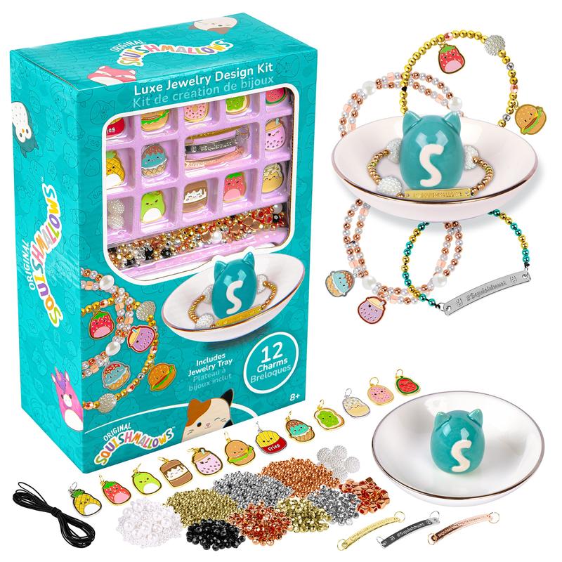 Squishmallows DIY Luxe Jewelry Set With Ceramic Trinket Dish