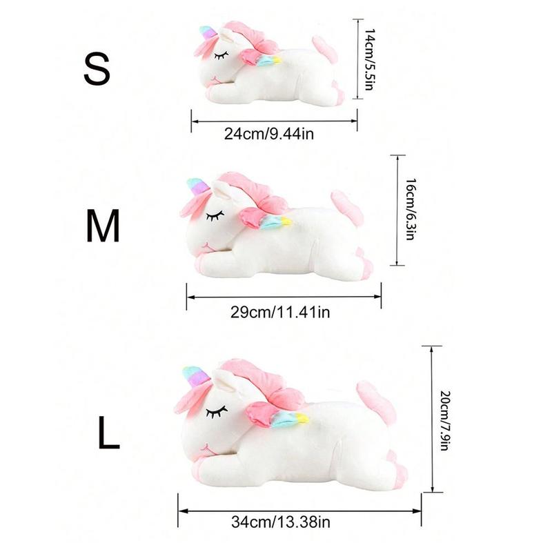 Unicorn Shaped Plush Toy, Cute Soft Stuffed Animal Pillow Toy, Home Decor Animal Shaped Pillow Gift, Summer Gift