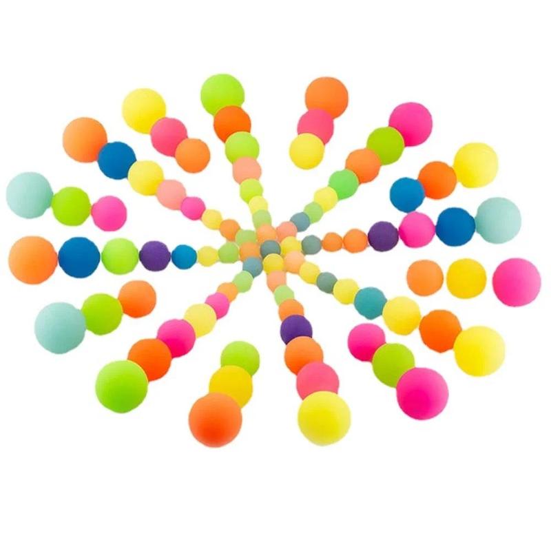 1 ball luminous sticky sucker ball high elastic rubber ball multicolor decompression toy