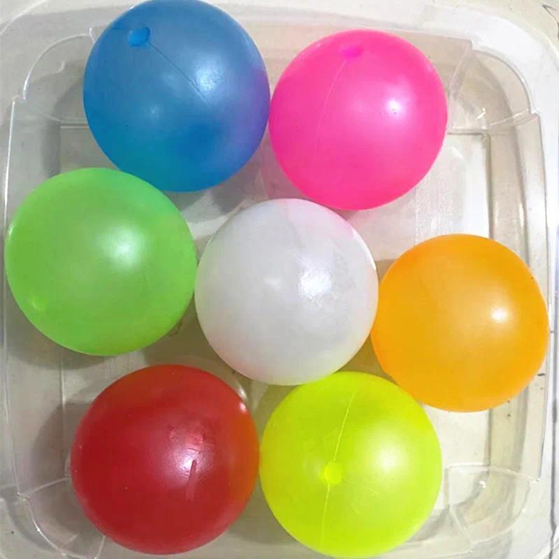 1 ball luminous sticky sucker ball high elastic rubber ball multicolor decompression toy