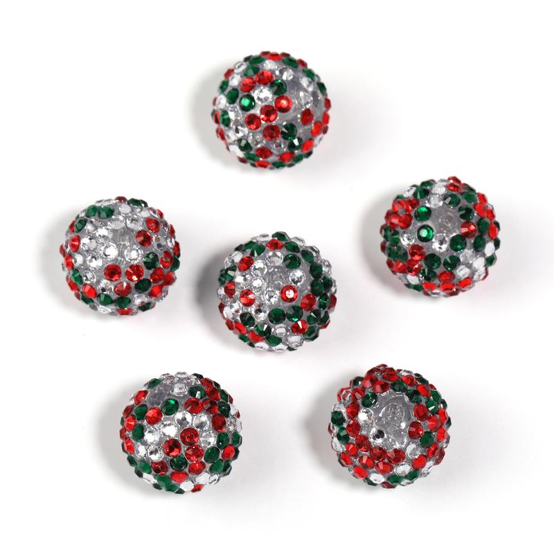 Colorful Rhinestone Beads Round Spacer Beads for Jewelry Bracelet Necklace Pen Bag