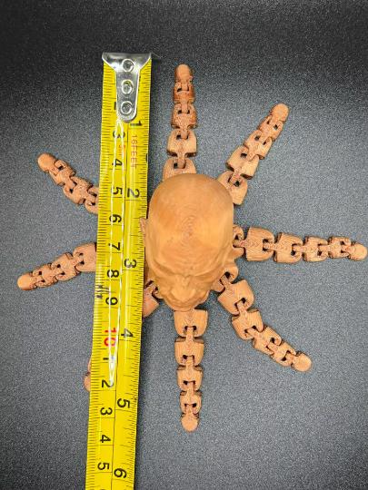 3D Printed Rocktopus, The Rock, Articulated Fidget, Dwayne Johnson, Octopus, Tinker Toy, Multiple sizes Small-Medium-Large-X-Large