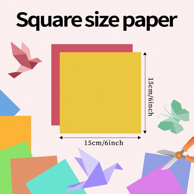 Origami Paper, Double Sided Color Origami Paper kit, 220 Sheets Multicolor Square Easy fold paper with Origami manual for Beginner, Paper & Paper Crafts DIY Projects(6x6inch)