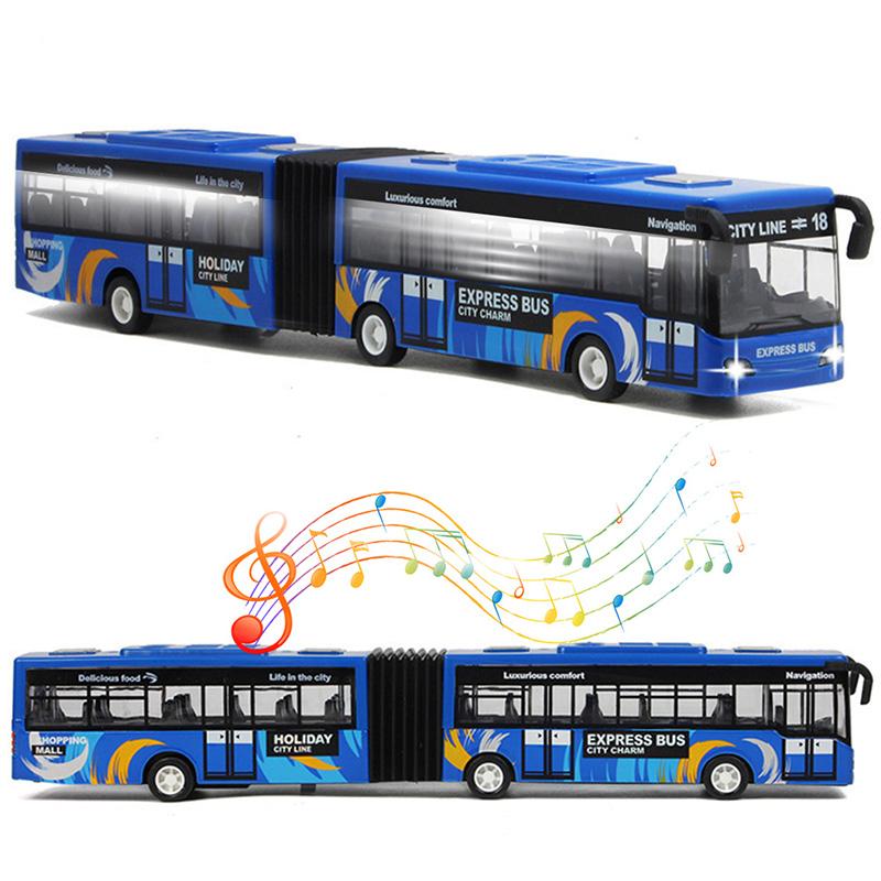Crelloci City Bus Toy for Kids, Die Cast Alloy Pull Back Vehicles, Metro Articulated Electric Bus with Sounds and Lights, Model Cars Toy play  food Cyberquad Toy Mini Dinosaur Race and Collectible  Scale Construction Truck Set Cyberquad Toy cars  car  set