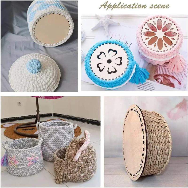 Round Wooden Basket Bottom, 2 Counts Creative DIY Weaving Tool, DIY Weaving Tool for Home Decor, Sewing DIY Accessories