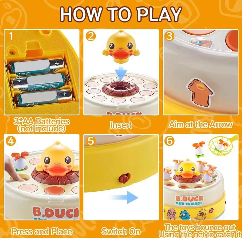 shipping includedB.Duck Games, Bounce andCatch Duck Board Games,Duck GameToys for Birthday Gifts