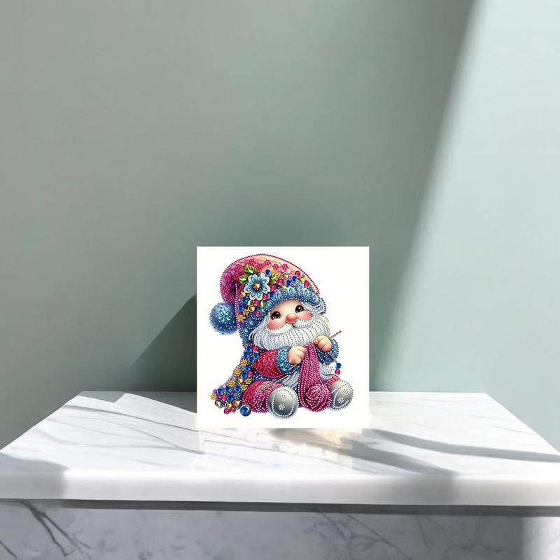 Santa Claus Pattern DIY Diamond Arts Colorful Painting Kit without Frame, DIY 5D Irregular Diamond Arts Colorful Painting Kit, Wall Art Decor for Home