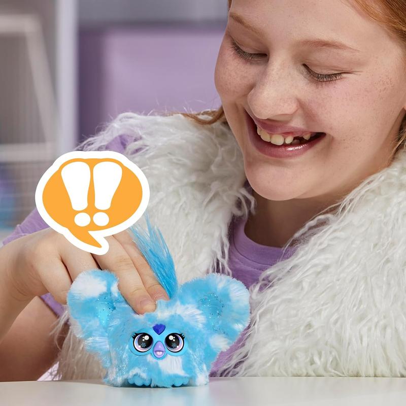 Furby Furblets SNO-Way Holiday Edition Mini Friend, 45+ Sounds & Music, Speaks Only Furbish, Electronic Plush Toys for 6 Year Olds & Up, Blue & White