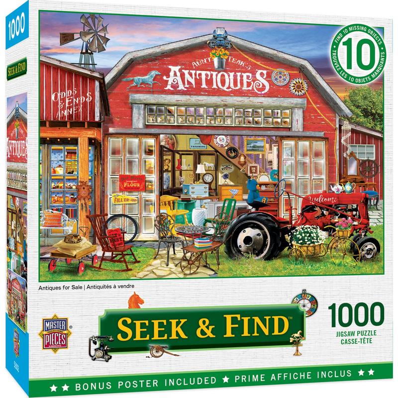 MasterPieces - Seek & Find - Antiques for Sale 1000 Piece Jigsaw Puzzle