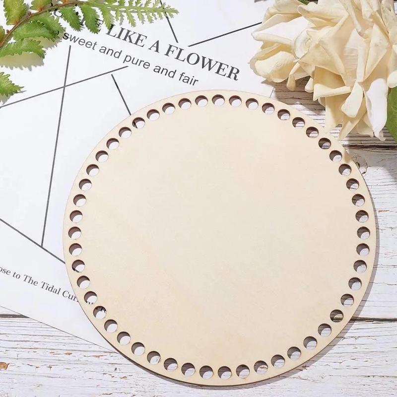 Round Wooden Basket Bottom, 2 Counts Creative DIY Weaving Tool, DIY Weaving Tool for Home Decor, Sewing DIY Accessories