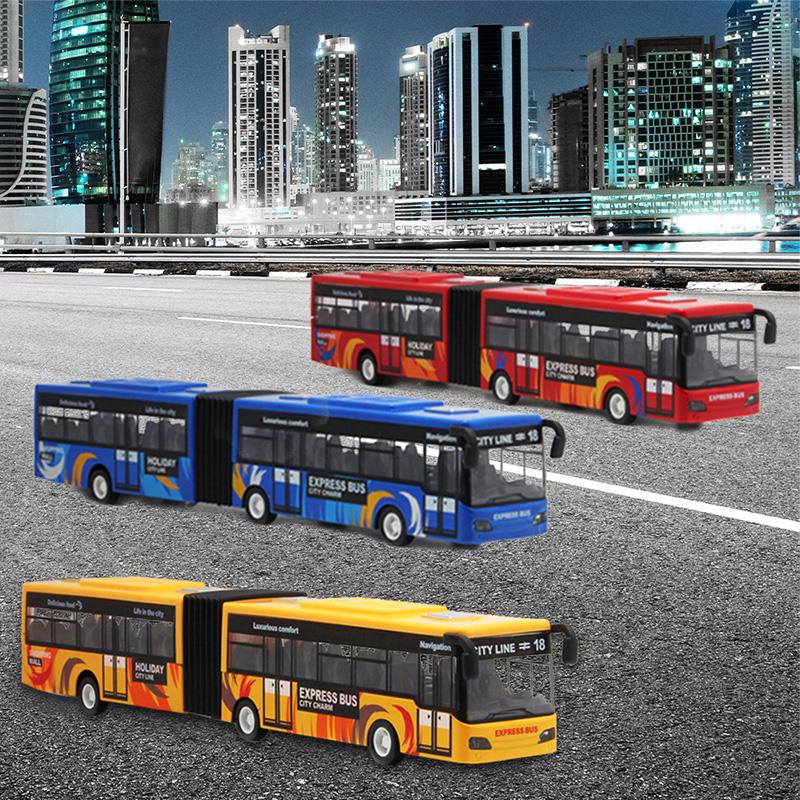 Crelloci City Bus Toy for Kids, Die Cast Alloy Pull Back Vehicles, Metro Articulated Electric Bus with Sounds and Lights, Model Cars Toy play  food Cyberquad Toy Mini Dinosaur Race and Collectible  Scale Construction Truck Set Cyberquad Toy cars  car  set