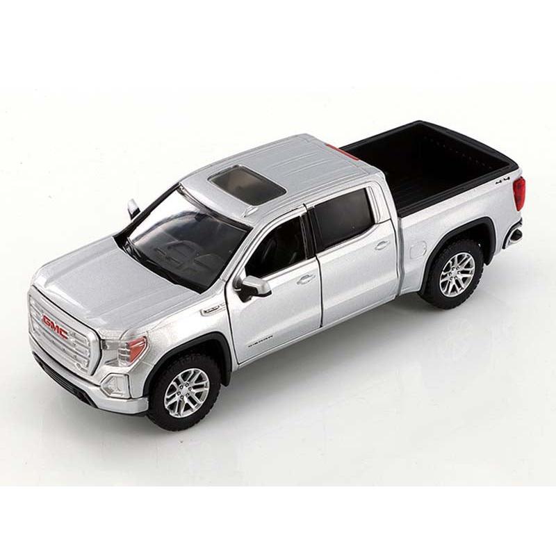 2019 GMC Sierra 1500 SLT Crew Cab Pickup Truck - Silver (Timeless Legends) Diecast 1:24 Scale Model - Motormax 79361SIL