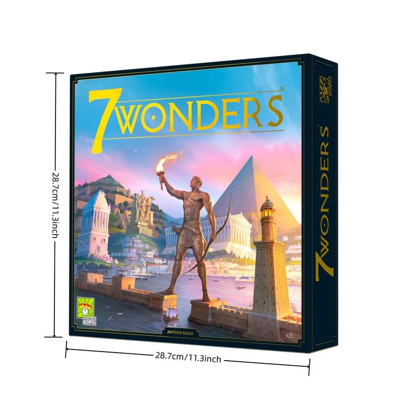 7 Wonders Board Game, 1 Box Civilization & Strategy Board Game, Creative Gift, Holiday Accessory, Birthday Party Supplies