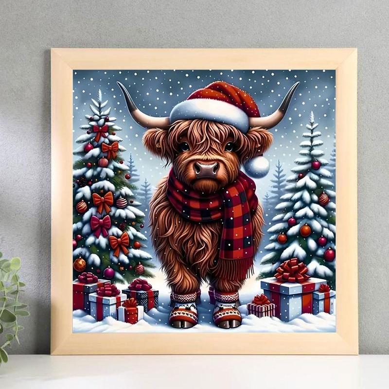 Cow Pattern DIY Diamond Arts Colorful Painting Kit without Frame, DIY 5D Diamond Arts Colorful Painting Kit, Wall Art Decor for Home Living Room Bedroom