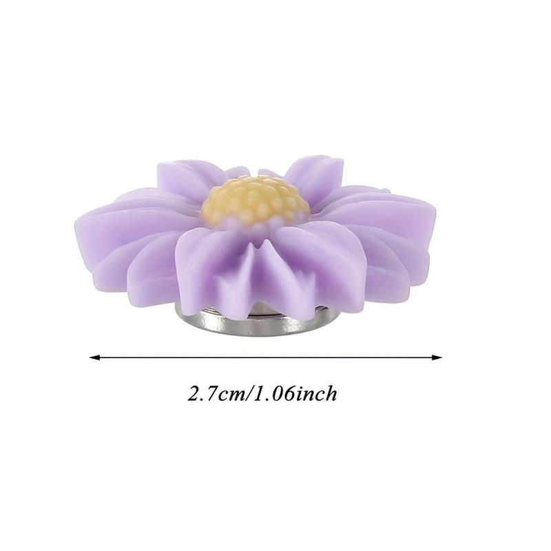 Random Color Flower Design Floral Fabric Holder, Flower Diamond Arts Painting Magnet Cover Holder, Cross Stitch, Canvas Fixing Tool