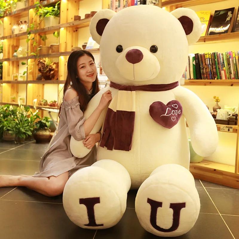 Large Size Teddy Bear Plush Toy Lovely Giant Bear Huge Stuffed Soft Dolls Kids Toy Birthday Gift For Girlfriend