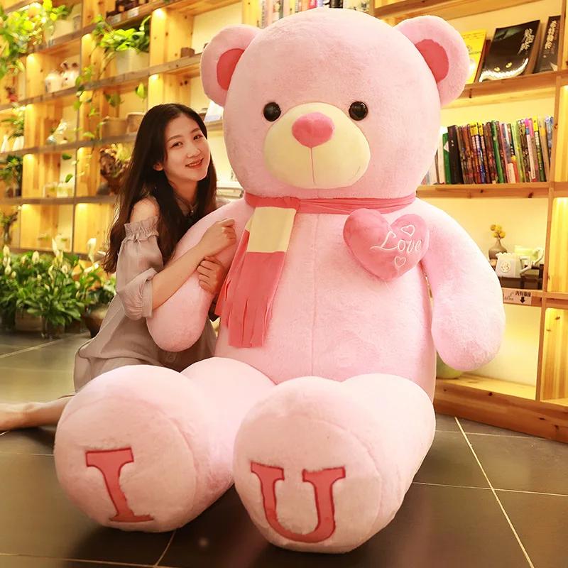 Large Size Teddy Bear Plush Toy Lovely Giant Bear Huge Stuffed Soft Dolls Kids Toy Birthday Gift For Girlfriend