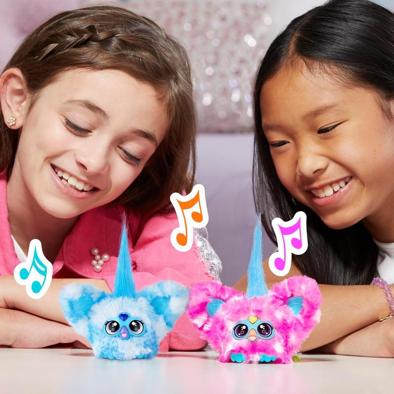 Furby Furblets SNO-Way Holiday Edition Mini Friend, 45+ Sounds & Music, Speaks Only Furbish, Electronic Plush Toys for 6 Year Olds & Up, Blue & White