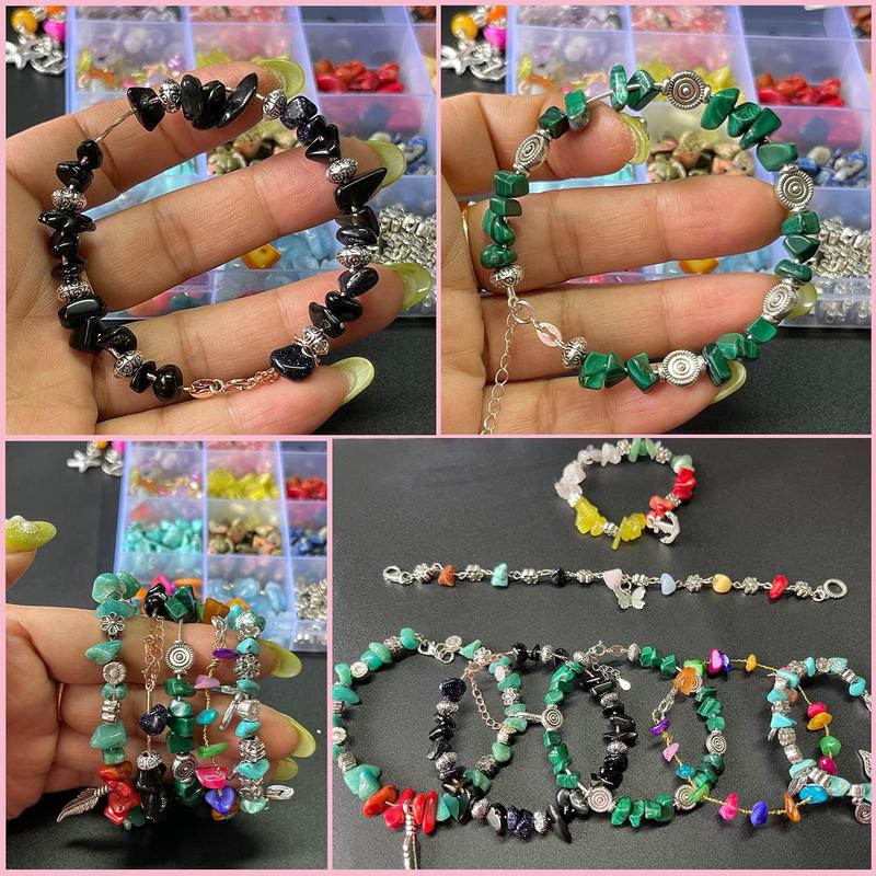 Jewelry Making Supplies Kit - 1587 PCS Beads, Crystal Beads, Jewelry Pliers, Beading Wire, Earring Hooks, Rings, Bracelets for Girls and Adults