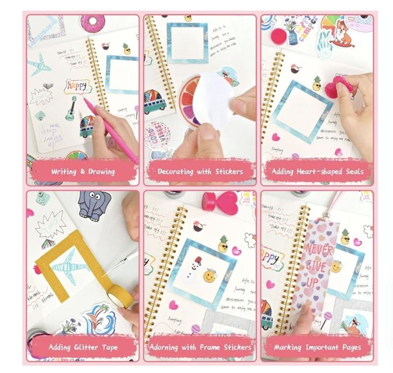 DIY Journal Kit for Girls - DIY Journal Set for Tween & Teen Girls, Gifts for Girls Stationery Set, Scrapbook & Diary Supplies Set, Journaling Art Crafts Kit