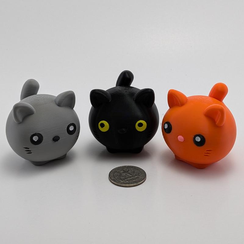 Cat Fidget Clicker - Desktop Fidgets - Collectible Cat Figurines - Stress Relief