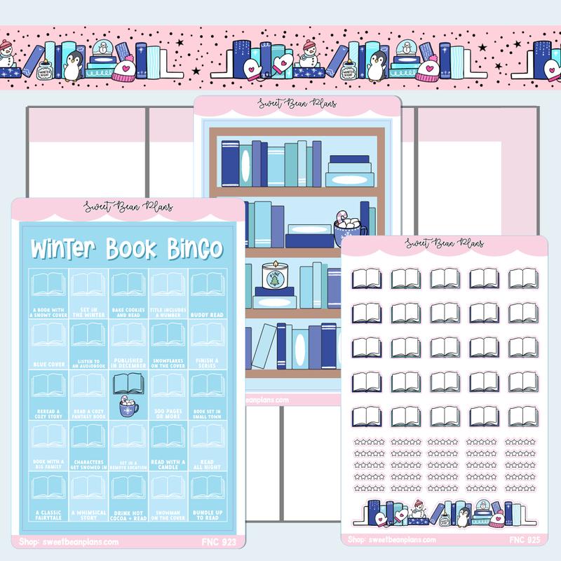 Winter Book Bingo Journaling Sticker Bundle