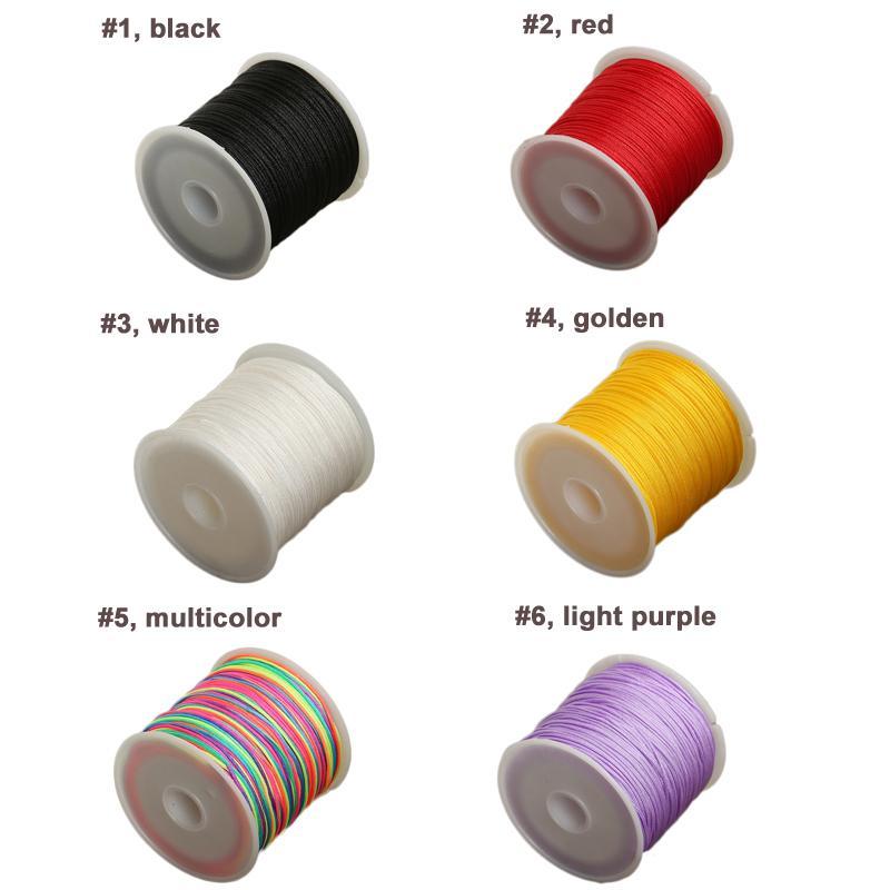 DIY Beading Thread, 1 Roll 45m 49.21 Yards Polyester Thread For Bracelet Necklace Jewelry Making