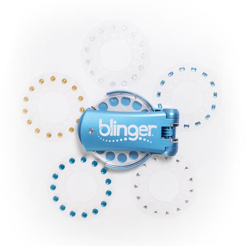 blinger Diamond Collection Starter Kit with blinger Gem Stamper + 75 Colorful Acrylic Rhinestones