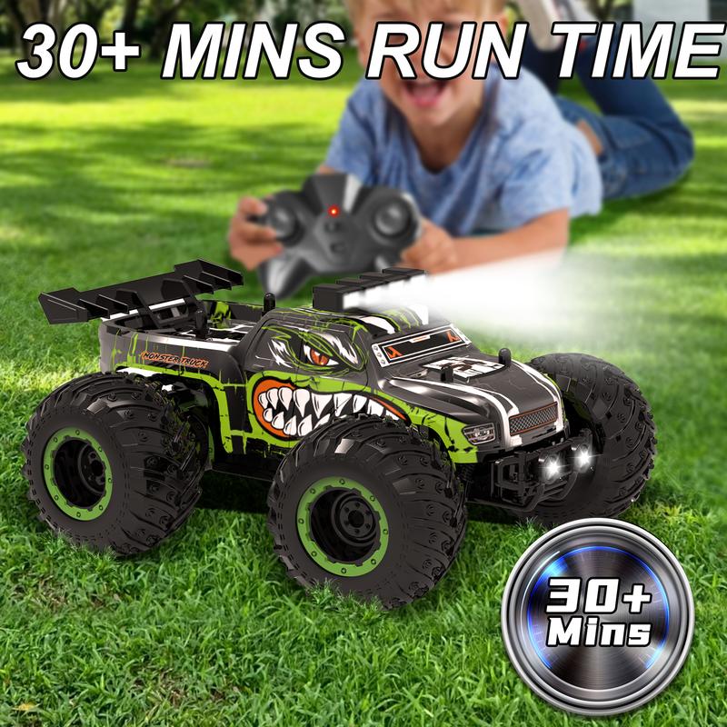 Remote Control Car,RC Cars Toy,High Speed 20 KM H RC Truck Off-Road with 2 Headlights and 2 Rechargeable Battery,Toys Gift for Adult Boys 8-12 rc car remote  control rc monster rc stunt rc cars h rc