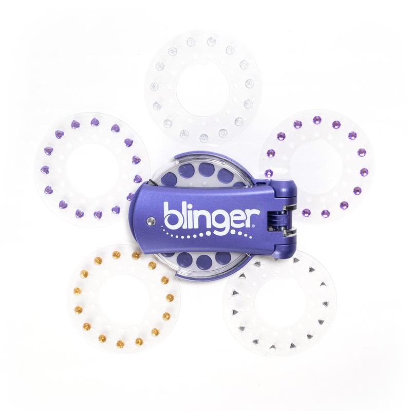 blinger Diamond Collection Starter Kit with blinger Gem Stamper + 75 Colorful Acrylic Rhinestones