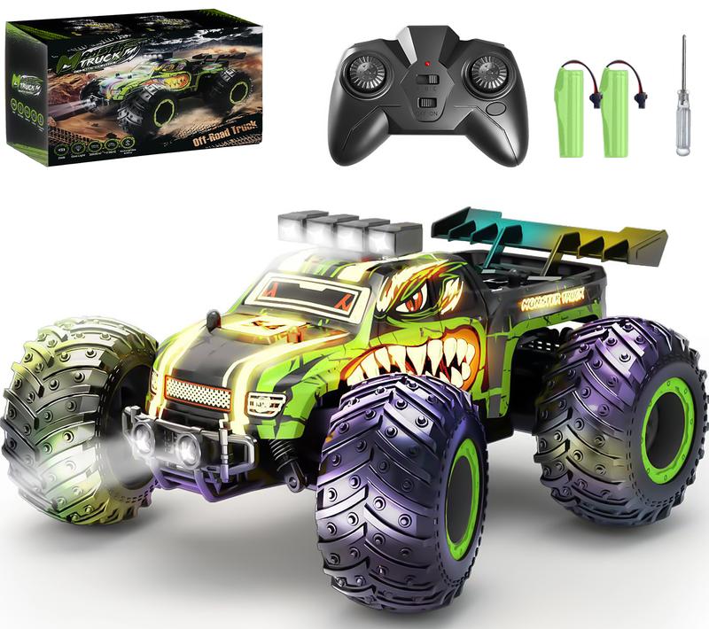 Remote Control Car,RC Cars Toy,High Speed 20 KM H RC Truck Off-Road with 2 Headlights and 2 Rechargeable Battery,Toys Gift for Adult Boys 8-12 rc car remote  control rc monster rc stunt rc cars h rc