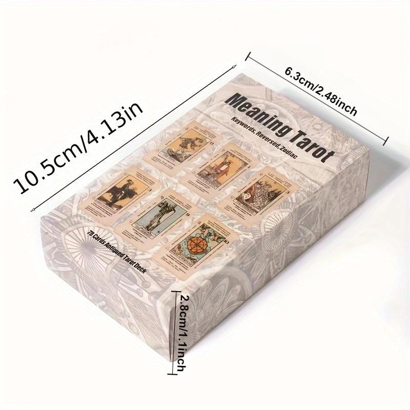 Tarot Card Game, 78pcs box Tarot Card with Annotation, Party Card Game for Beginners, Party Supplies for Home Party