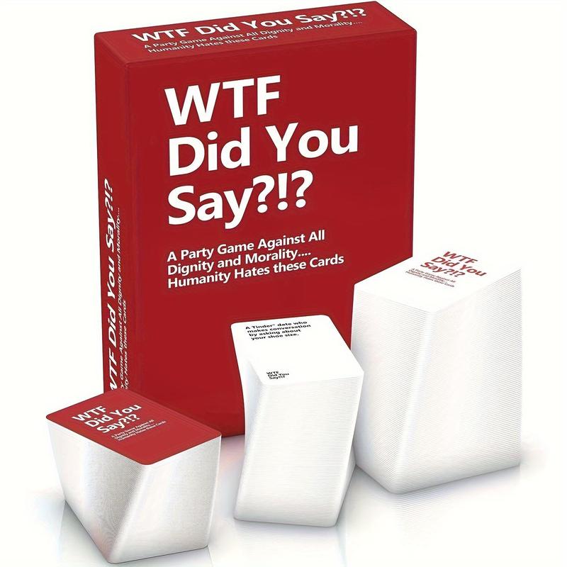 Wtf Did You Say? Themed Card Game, 1 Box Hilarious Adult Party Game Card, Tabletop Entertainment Perfect for Christmas Gatherings