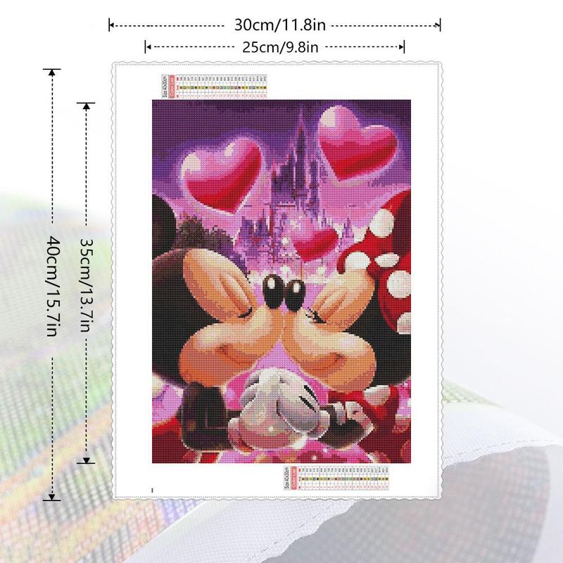 5D DIY Diamond Arts Colorful Painting Kit, Mickey Mouse Pattern Diamond Arts Colorful Painting without Frame, Cartoon Wall Decor for Home Room