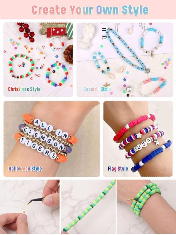 Boho Style 72 Colors Beaded Bracelet Kit, 1 Set DIY Jewelry Making Kit, DIY Jewelry Making Supplies for Women & Girls